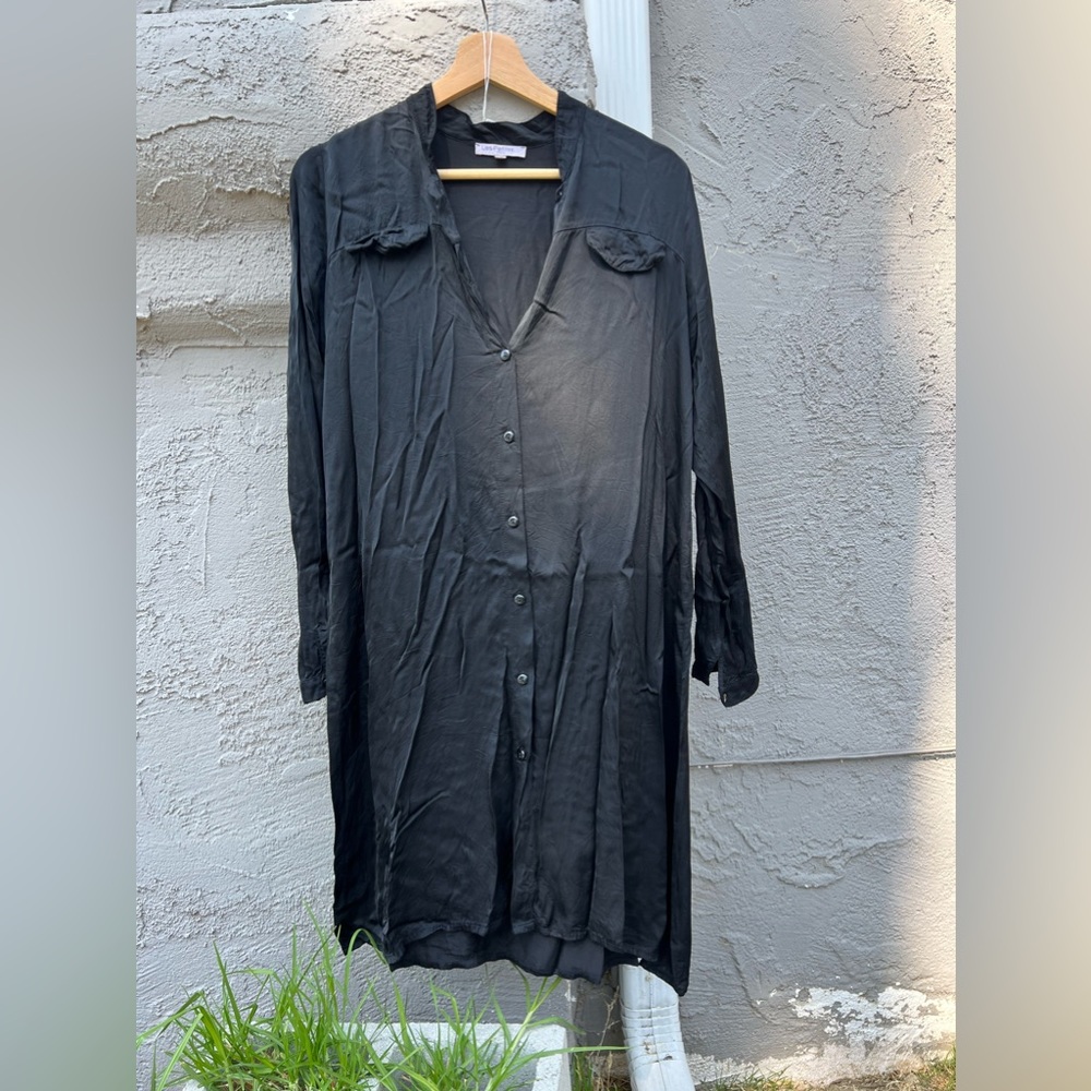 Black silk dress